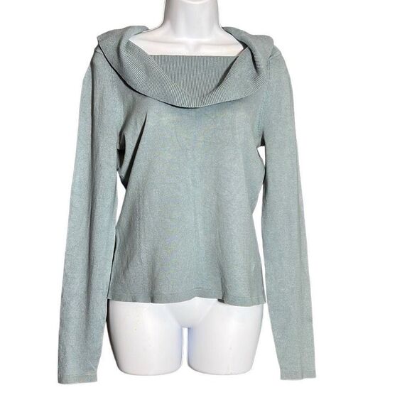 Ann Taylor Soft Blue Versatile Neck Sweater  Size: Medium - Picture 3 of 6